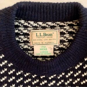 💲📉Vintage L.L. Bean Heritage Wool Sweater